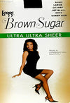 Brown Sugar Reinforced Panty &amp; Toe Off Black Pantyhose snazzyway
