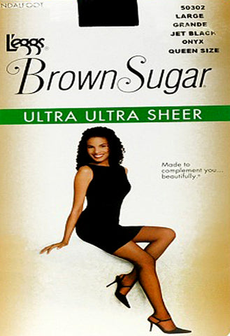 Brown Sugar Reinforced Panty & Toe Off Black Pantyhose snazzyway