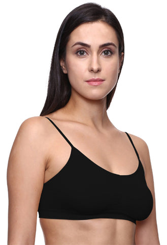 Very Smart & Sexy Black Thin Straps Sports Bra snazzyway