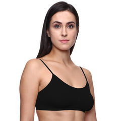 Very Smart & Sexy Black Thin Straps Sports Bra snazzyway