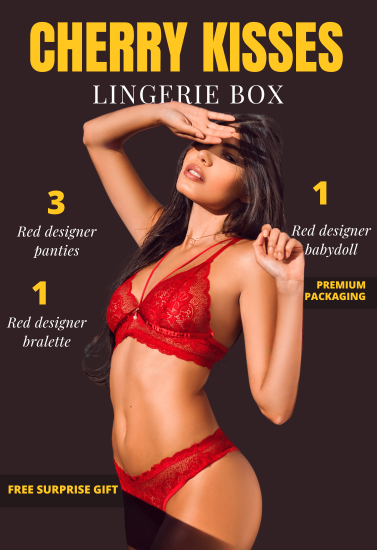 Cherry Kisses Red Lingerie Box snazzyway