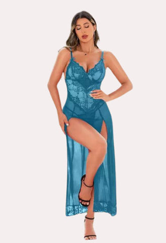 Chic Women's Babydoll Lingerie in Blue snazzyway