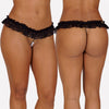 Flirty Crotchless Lace Pearl Thong Panties snazzyway