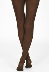 Copper Key Microfiber Opaque Brown Tights snazzyway