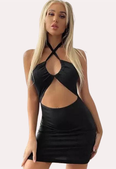 Elegant Black Intimate Babydoll Dress snazzyway