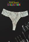 Etam Double Up Daisy White Floral Lace Thong(sold out) snazzyway