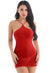 Exotic Red see through bodycon dress lingerie FRENCH DAINA
