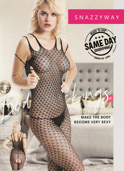 Exquisite Crotchless bodystocking bodysuit snazzyway