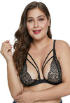 Plus size strappy lace Bralette snazzyway