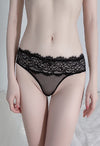 Female T-Back Crotch Mesh Lace Panties snazzyway