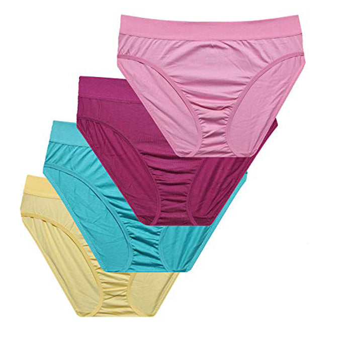 Fit for Me Women's Plus Heather Cotton Hi-Cut Underwear pack of 2