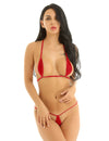 Flirty Red Extreme Micro Bikini set FRENCH DAINA