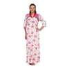 Floral Print Full Length Pink Women&#39;s Nightgown snazzyway