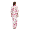 Floral Print Full Length Pink Women&#39;s Nightgown snazzyway