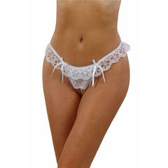 French Daina Extra plus size pearl lace thong snazzyway