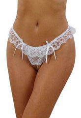 French Daina Extra plus size pearl lace thong snazzyway