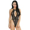 French Daina Plus size black lace teddy bodysuit snazzyway