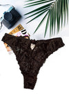 Front Keyhole High Waist Lace Thong Panty snazzyway