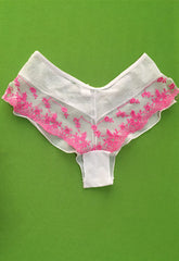 GMT Embroidered Ultra Sexy Panty Thin 1pc White snazzyway