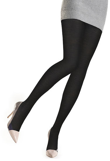 Gerbe Luxurious & Plushy Dark Black Tights snazzyway