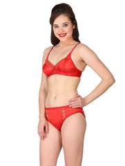 Gorgeous Soft Red Bra Panty Set FRENCH DAINA