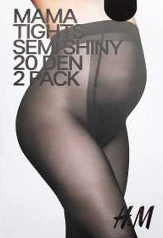 H&M Mama Tights Semi Shiny  20 Den 2 Pk Pantyhose snazzyway