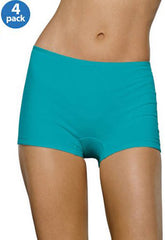 Hanes Pack Of 4 Cool Blend Unisex Boyshort Briefs snazzyway