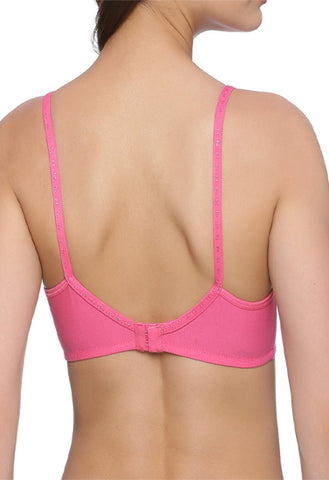 "Hushh" Magenta Comfy Plus Size Regular Use Bra FRENCH DAINA