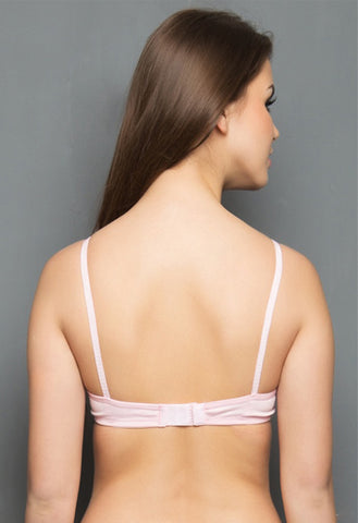 "Hushh" Very Beautiful Detachable Baby Pink Soft Padded Bra FRENCH DAINA