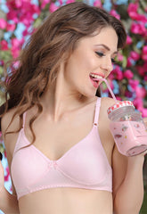 "Hushh" Very Beautiful Detachable Baby Pink Soft Padded Bra FRENCH DAINA