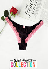 Jennyfer New Floral Scalloped Lace See Through Thong + 1 Free Bra snazzyway