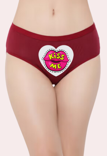 Kiss Me" Printed Panty For Her snazzyway