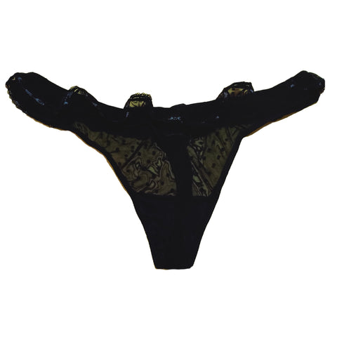 La Senza Black Instant Attraction Thong snazzyway