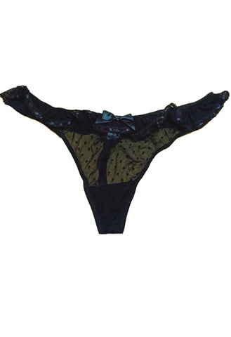 La Senza Black Instant Attraction Thong snazzyway