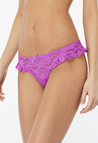 "La Senza" Pink Lace Frill Brief snazzyway