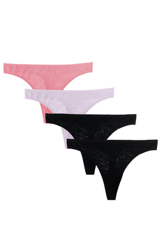 Sexy Lace thong panties pack of 4 snazzyway