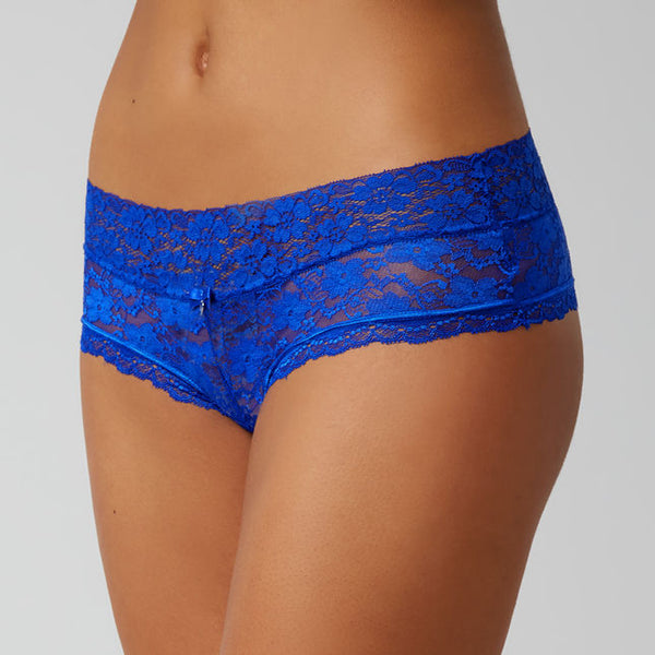 Ladies Blue Romantic Scalloped Lace 2 Hipster For Men French Daina