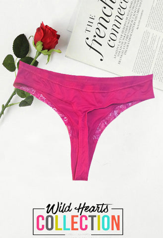 Ladies Sweet As Can V Burgundy Thong snazzyway