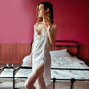 Luxury silk satin lace bridal babydoll nightwear French Daina