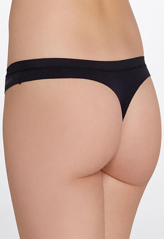 Marks & Spencer Black Stretchy Soft Cotton Thong snazzyway