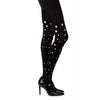 Music Legs Spandex Opaque Pantyhose with Glitters - Black snazzyway