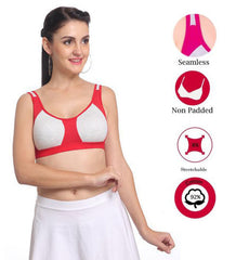 "Non" padded medium impact Sports bra ( 2 Pack ) snazzyway