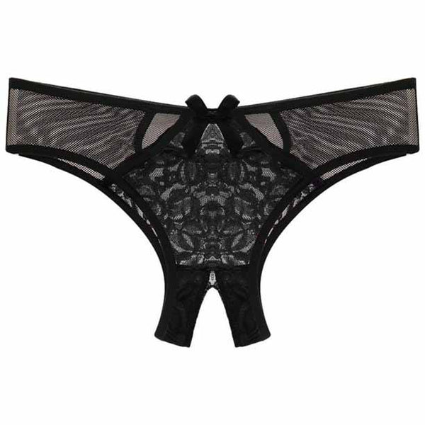 Open Crotch Panties Low Waist Lace Brief snazzyway