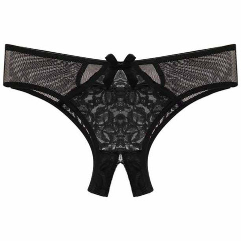 Open Crotch Panties Low Waist Lace Brief snazzyway