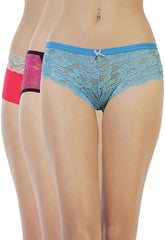 Pack Of Three Women's Transparent Panties snazzyway