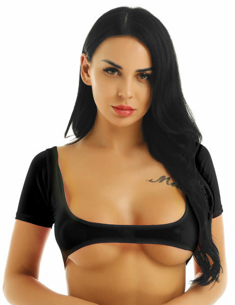 Peek-a-Boo Pure stretch cotton bra top