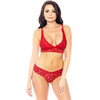 Red Cut Work Lingerie Set FRENCH DAINA