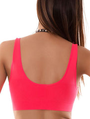 Red High Impact Seamless Sports Bra snazzyway