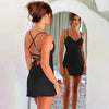 Flirty Backless Satin Mini Dress for Summer snazzyway