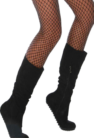 Secret Glitter Black Fishnet Stockings Tight snazzyway